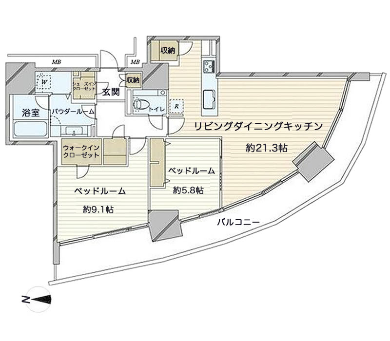 MMタワーズ フォレシス間取り
