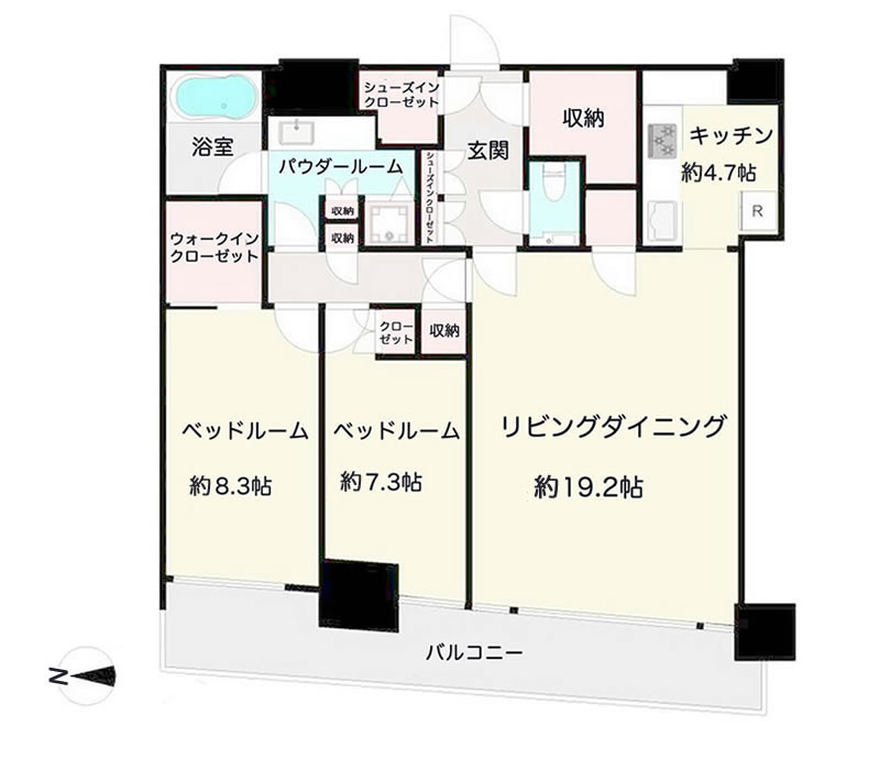 MMタワーズ フォレシス間取り