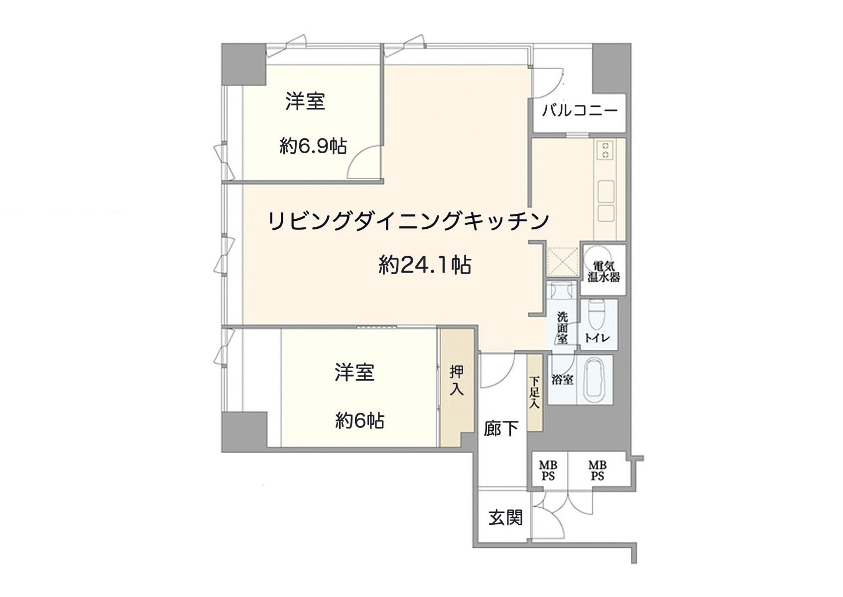 スカイハイツトーカイ間取り