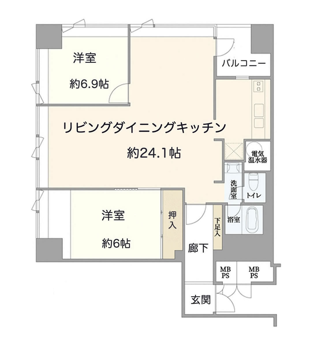 スカイハイツトーカイ間取り